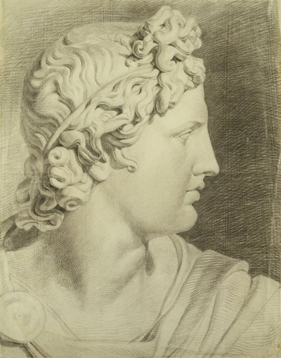 Head of the Apollo from the Belvedere in Profile to the Right, 1800 by Philipp Otto Runge